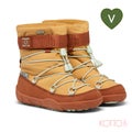 Affenzah Snowboot Snowy Vegan (TEX), Mini A Ture Yellow "Tiger" (TEX membrane, water-resistant Econyl / microfiber, teddy lining) - All-weather sole